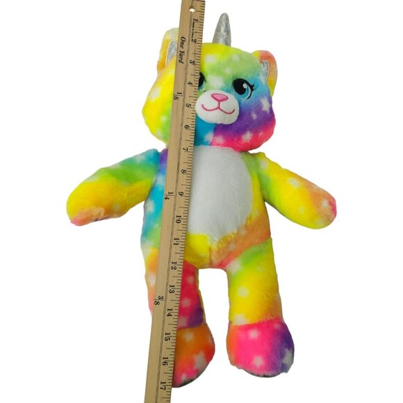 Build A Bear Workshop Rainbow Kittycorn Plush Holographic Horn Paws Stuffed Toy - Picture 12 of 12